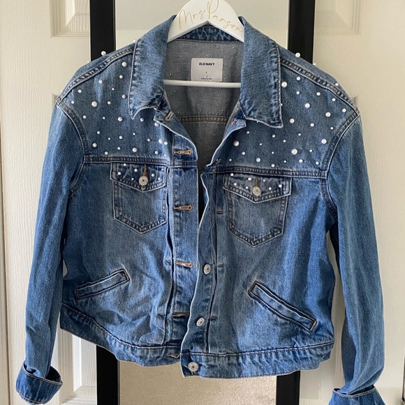 Bride Mrs Denim Jacket with Pearls - Picture 2 of 2